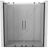 Mexen Velar Duo Schiebetür Dusche 170 cm, transparent, schwarz - 871-170-000-02-70