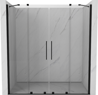 Mexen Velar Duo Schiebetür Dusche 170 cm, transparent, schwarz - 871-170-000-02-70