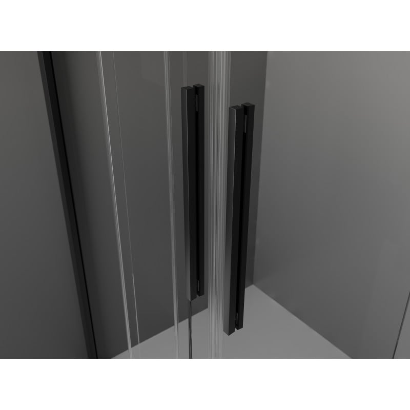 Mexen Velar Duo Schiebetüren 180 cm, transparent, schwarz - 871-180-000-02-70