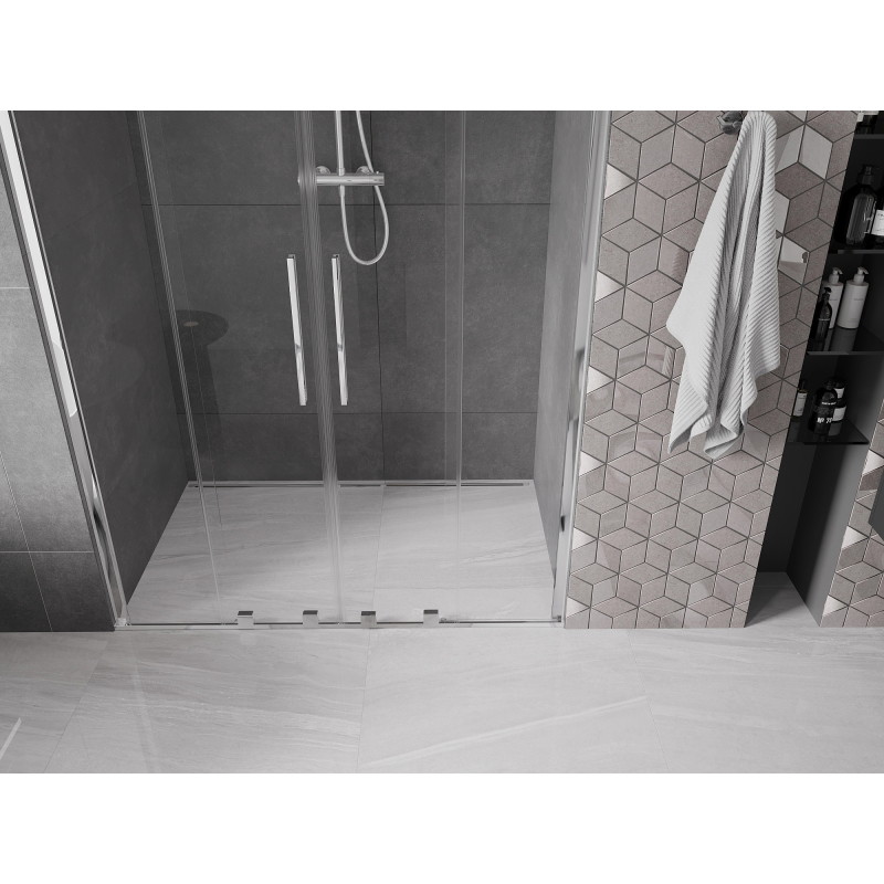 Mexen Velar Duo Dusch-Schiebetüren 140 cm, transparent, Chrom - 871-140-000-02-01