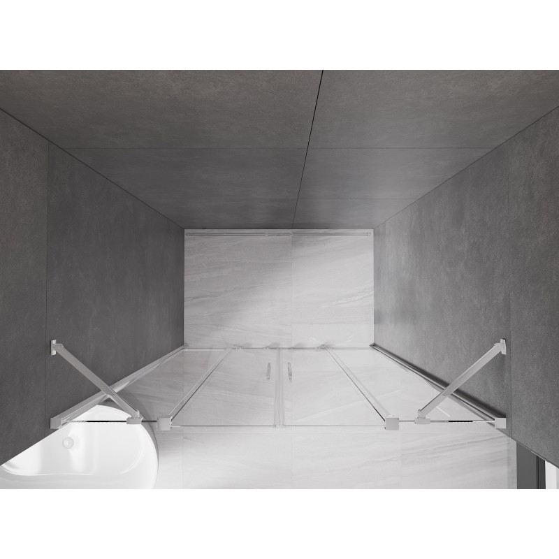 Mexen Velar Duo Dusch-Schiebetüren 140 cm, transparent, Chrom - 871-140-000-02-01