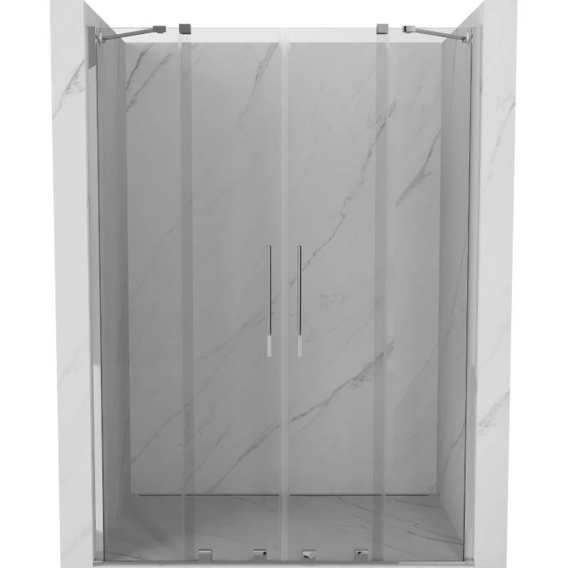 Mexen Velar Duo Schiebeduschtür 150 cm, transparent, Chrom - 871-150-000-02-01