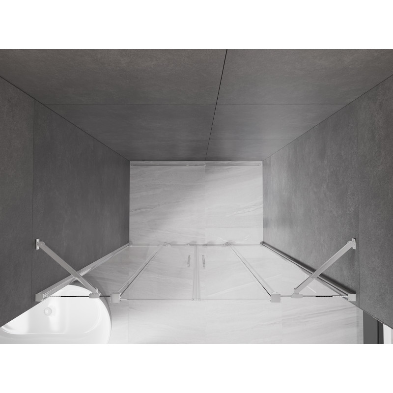 Mexen Velar Duo Schiebeduschtür 150 cm, transparent, Chrom - 871-150-000-02-01