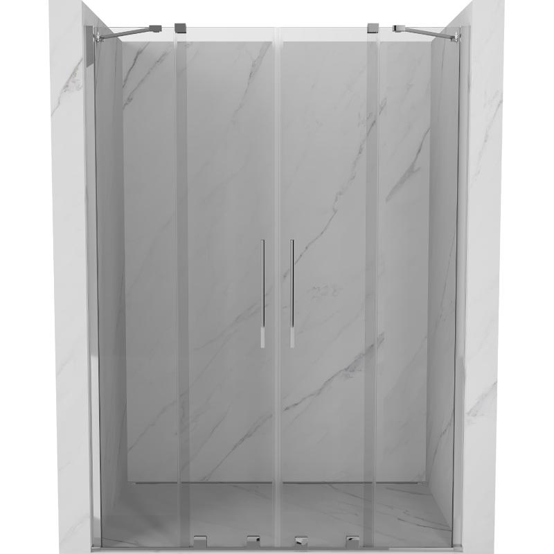 Mexen Velar Duo Schiebetür Duschabtrennung 160 cm, transparent, chrom - 871-160-000-02-01
