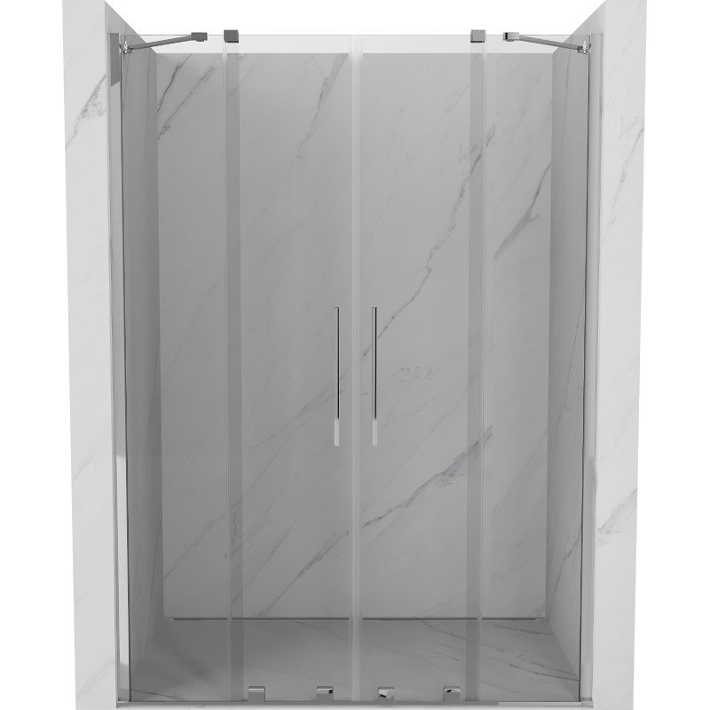 Mexen Velar Duo-Schiebetür für Dusche 160 cm, transparent, Chrom - 871-160-000-02-01
