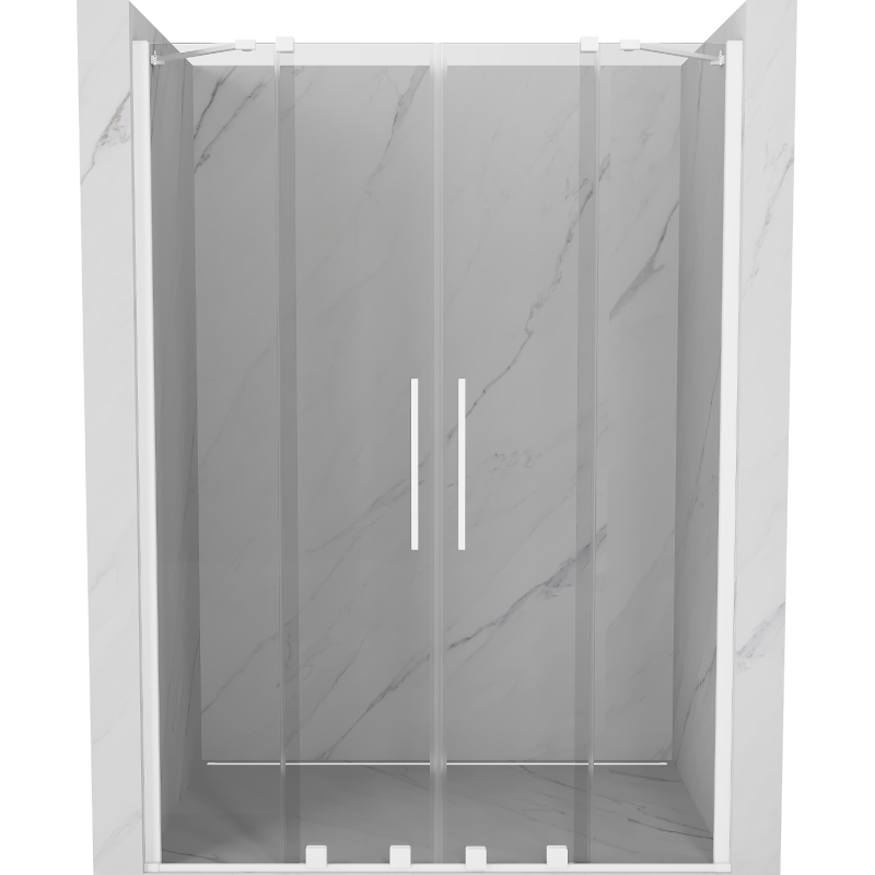 Mexen Velar Duo Schiebetür 150 cm, transparent, weiß - 871-150-000-02-20