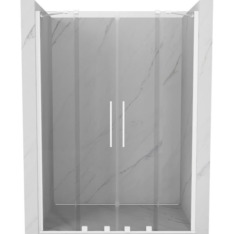 Mexen Velar Duo Schiebetüren für Dusche 150 cm, transparent, weiß - 871-150-000-02-20