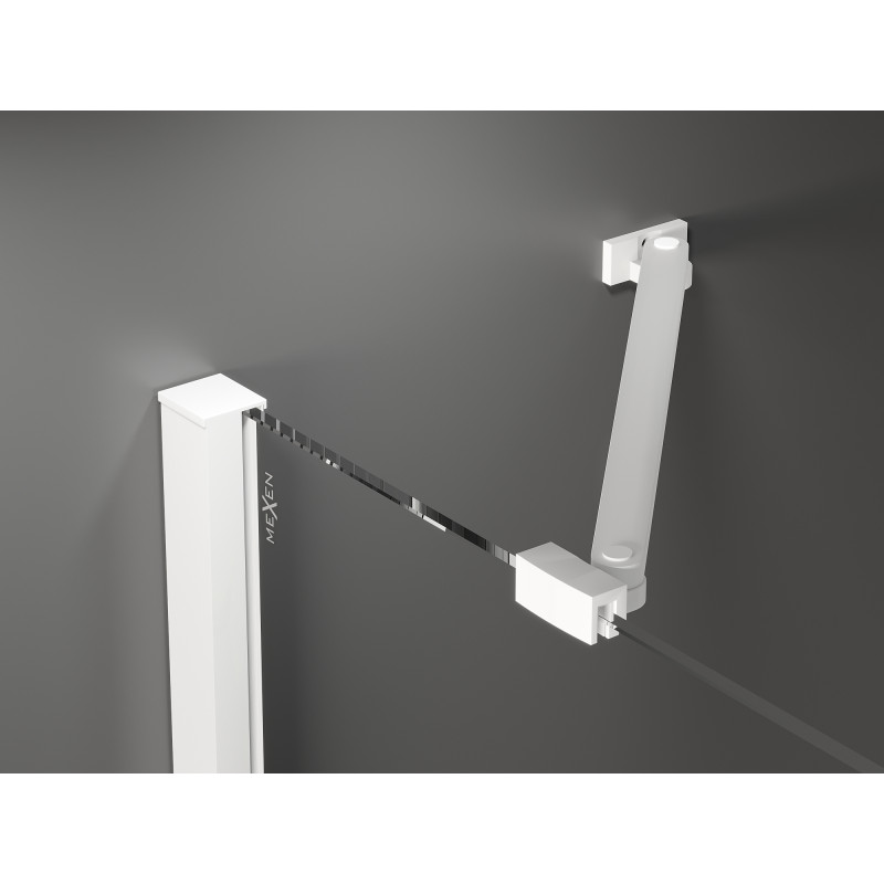 Mexen Velar Duo Schiebetür 150 cm, transparent, weiß - 871-150-000-02-20