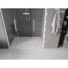 Mexen Velar Duo Schiebetür Dusche 140 cm, transparent, weiß - 871-140-000-02-20