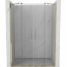 Mexen Velar Duo Schiebetür Dusche 140 cm, transparent, gold - 871-140-000-02-50