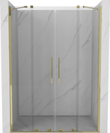 Mexen Velar Duo Schiebetür Dusche 140 cm, transparent, gold - 871-140-000-02-50