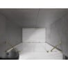 Mexen Velar Duo Schiebetür Dusche 140 cm, transparent, gold - 871-140-000-02-50