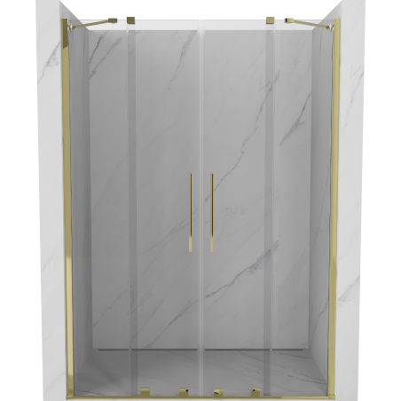 Mexen Velar Duo Schiebetür Duschwand 160 cm, transparent, gold - 871-160-000-02-50