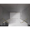 Mexen Velar Duo Schiebetür Duschwand 160 cm, transparent, gold - 871-160-000-02-50