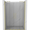 Mexen Velar Duo Schiebeduschtür 150 cm, transparent, gebürstetes Gold - 871-150-000-02-55