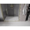 Mexen Velar Duo Schiebeduschtür 150 cm, transparent, gebürstetes Gold - 871-150-000-02-55