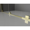 Mexen Velar Duo Schiebeduschtür 150 cm, transparent, gebürstetes Gold - 871-150-000-02-55