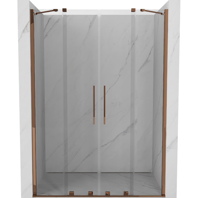 Mexen Velar Duo Schiebetüren 150 cm, transparent, Roségold - 871-150-000-02-60