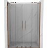 Mexen Velar Duo Duschschiebetüren 160 cm, transparent, Roségold - 871-160-000-02-60
