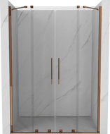 Mexen Velar Duo Duschschiebetüren 160 cm, transparent, Roségold - 871-160-000-02-60