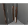 Mexen Velar Duo Duschschiebetüren 160 cm, transparent, Roségold - 871-160-000-02-60