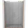 Mexen Velar Duo Duschschiebetüren 140 cm, transparent, gebürstetes Kupfer - 871-140-000-02-65