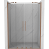 Mexen Velar Duo Schiebetür Dusche 140 cm, transparent, gebürstetes Kupfer - 871-140-000-02-65