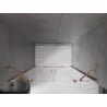 Mexen Velar Duo Schiebetüren 160 cm, transparent, gebürstetes Kupfer - 871-160-000-02-65