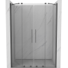 Mexen Velar Duo Schiebetür für Dusche 140 cm, transparent, gebürstetes Gun Gray - 871-140-000-02-66