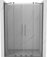 Mexen Velar Duo Schiebetüren 160 cm, transparent, gebürstetes Gun Gray - 871-160-000-02-66