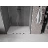 Mexen Velar Duo Schiebetüren 160 cm, transparent, gebürstetes Gun Gray - 871-160-000-02-66