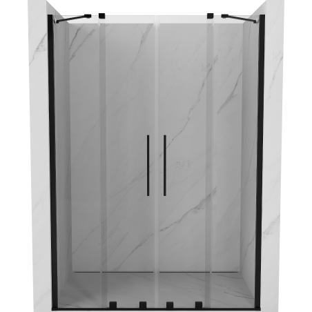 Mexen Velar Duo Duschschiebetüren 140 cm, transparent, schwarz - 871-140-000-02-70