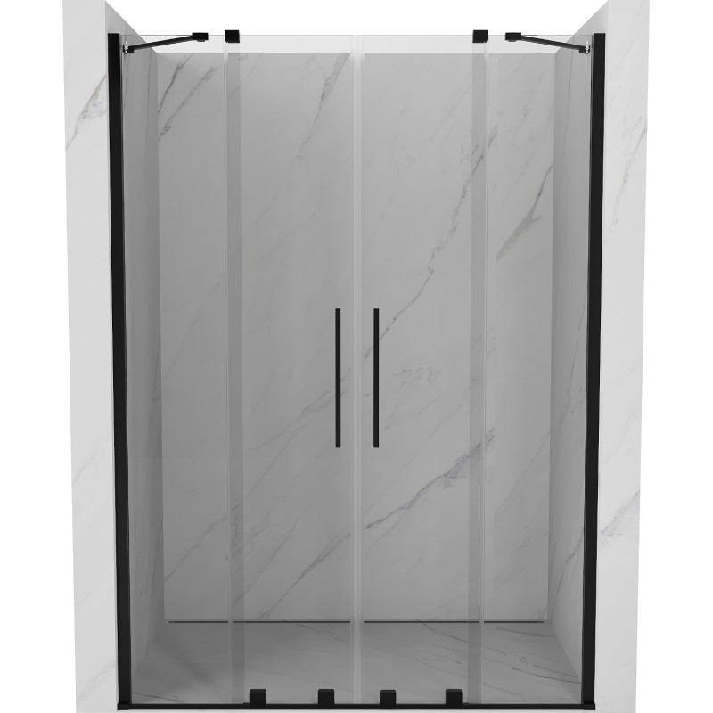 Mexen Velar Duo-Duschschiebetüren 150 cm, transparent, schwarz - 871-150-000-02-70
