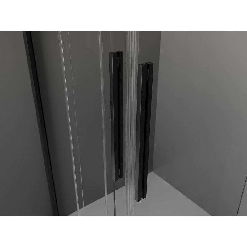 Mexen Velar Duo Schiebetür 160 cm, transparent, schwarz - 871-160-000-02-70
