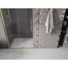 Mexen Velar Duschschiebetür 90 cm, transparent, gebürstetes Gold - 871-090-000-01-55