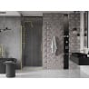 Mexen Velar Schiebetür für die Dusche 120 cm, transparent, gebürstetes Gold - 871-120-000-01-55