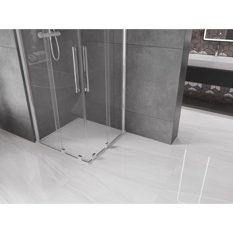 Mexen Velar Duo Schiebeduschkabine 90 x 90 cm, transparent, Chrom - 871-090-090-02-01