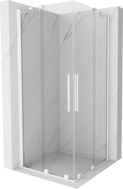 Mexen Velar Duo Duschkabine Schiebetür 90 x 90 cm, transparent, weiß - 871-090-090-02-20