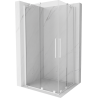 Mexen Velar Duo Duschkabine, 90 x 80 cm, transparent, weiß - 871-090-080-02-20