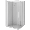 Mexen Velar Duo Duschkabine verschiebbar 100 x 90 cm, transparent, weiß - 871-100-090-02-20