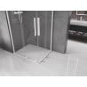 Mexen Velar Duo Duschkabine verschiebbar 100 x 90 cm, transparent, weiß - 871-100-090-02-20