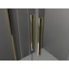 Mexen Velar Duo Schiebetür-Duschkabine 90 x 90 cm, transparent, gold - 871-090-090-02-50