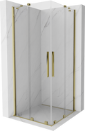 Mexen Velar Duo Duschkabine Schiebetür 100 x 100 cm, transparent, gold - 871-100-100-02-50