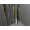 Mexen Velar Duo Duschkabine Schiebetür 100 x 100 cm, transparent, gold - 871-100-100-02-50