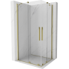 Mexen Velar Duo Duschkabine Schiebetür 90 x 80 cm, transparent, gold - 871-090-080-02-50