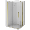 Mexen Velar Duo Duschkabine verschiebbar 90 x 80 cm, transparent, gold - 871-090-080-02-50