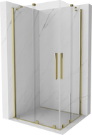 Mexen Velar Duo Schiebeduschkabine 90 x 80 cm, transparent, gold - 871-090-080-02-50