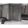 Mexen Velar Duo Schiebeduschkabine 90 x 80 cm, transparent, gold - 871-090-080-02-50