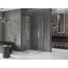 Mexen Velar Duo Schiebetür-Duschkabine 100 x 90 cm, transparent, gold - 871-100-090-02-50