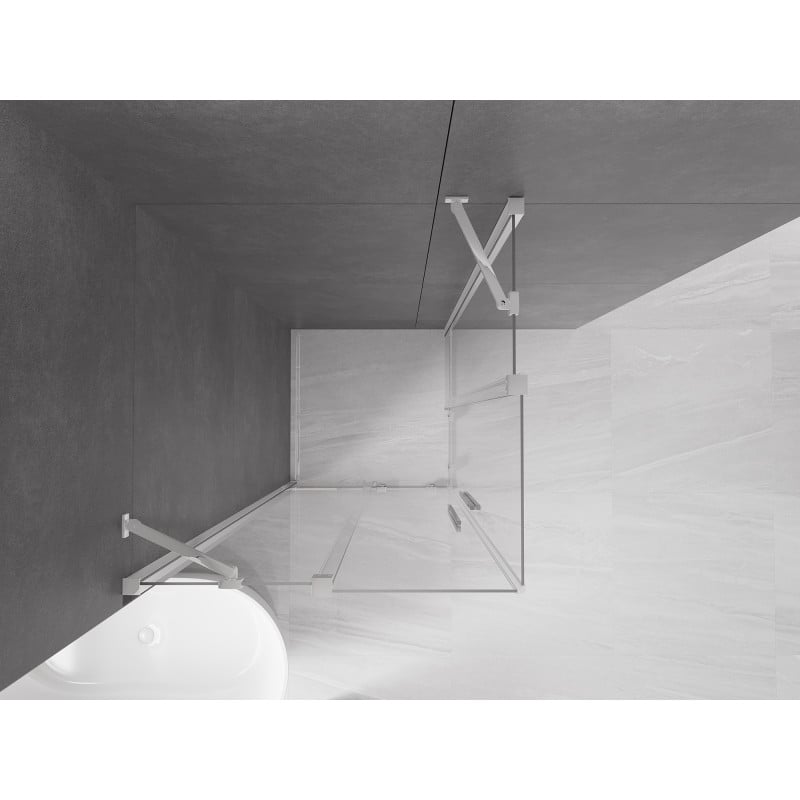 Mexen Velar Duo Duschkabine, verschiebbar, 100 x 100 cm, transparent, Chrom - 871-100-100-02-01